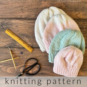 Beginner Knitting Pattern for Aran Beanie - Simple Stockinette Toque, Cozy Knit Accessory on Etsy