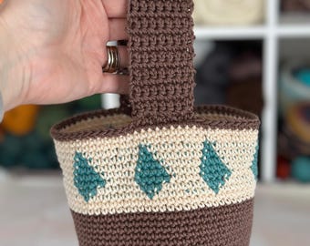 Mariana Bag Pattern PDF - Easy Intarsia Market Bag Pattern