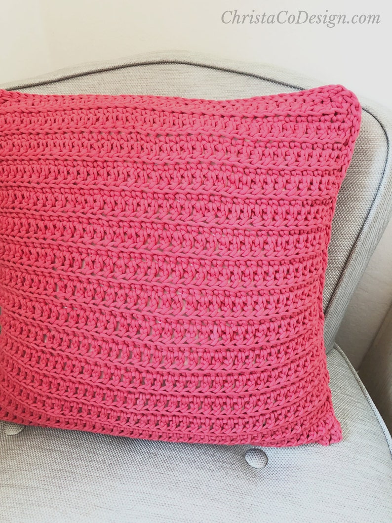 Crochet Pattern Pillow Envelope Closure Removable Pillow Etsy