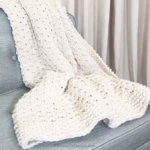 Super Bulky Knit Blanket Pattern, Textured Throw, Baby to CAL King, Easy PDF image 10