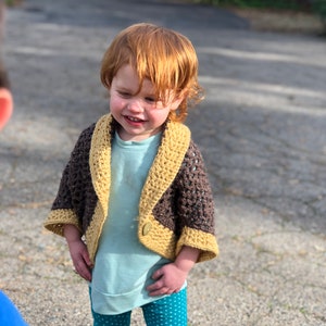 Crochet Pattern Toddler Shrug Bobble Cocoon Shrug Pattern Teen Shrug Pattern Easy Cocoon Shrug image 3