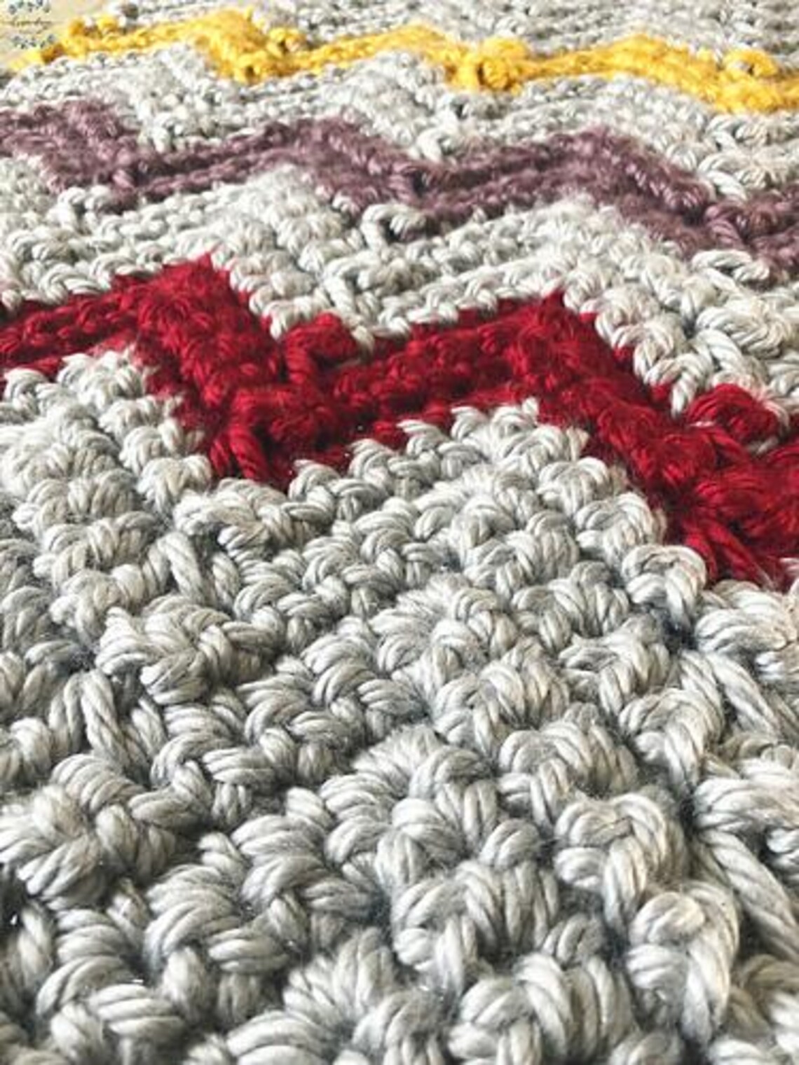 Easy Crochet Chunky Chevron Blanket Pattern PDF - Etsy