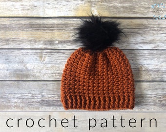 Autumn Crunch Hat Pattern | Crochet Beanie Pattern | Women's Hat Pattern | Easy Crochet Hat | Baby Hat | Toddler Hat | Teen Hat Crochet