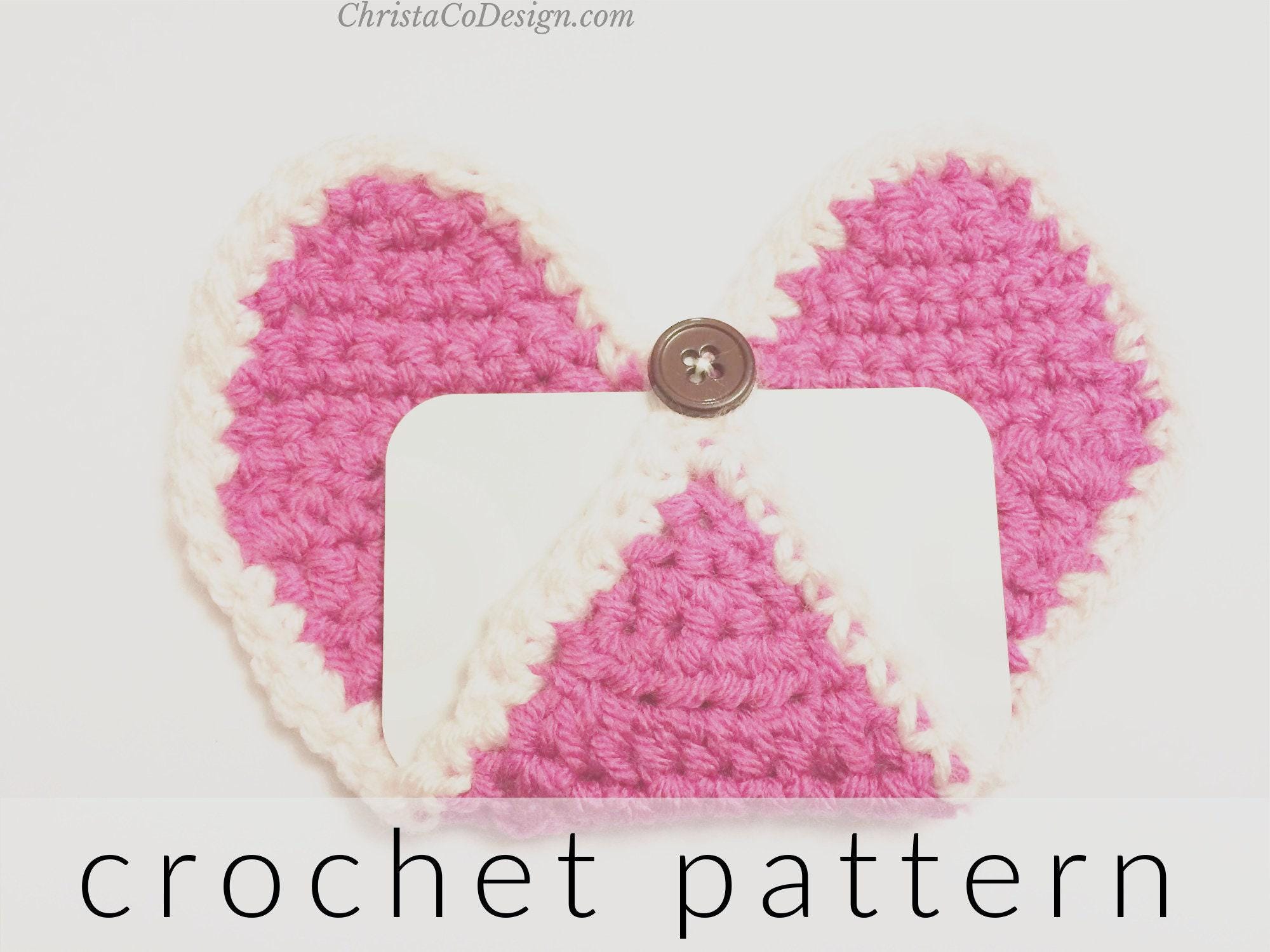 40 Valentine Crochet Patterns to Make for Gifts, Decor, and Cozy Seasonal Touches 1 Crochet Heart Gift Card Holder