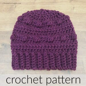 Crochet Pattern Ana Hat | Chunky Crochet Hat Pattern | Slouchy Beanie Pattern | Hat Pattern Bulky Yarn | PDF Pattern Download | Bottom Up