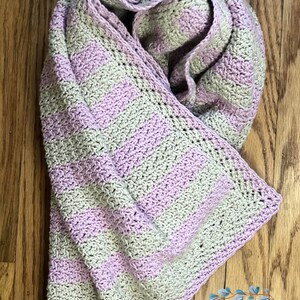 Crochet Pattern Eileen Blanket Crochet Blanket Striped Blanket Gender Neutral Blanket Baby Blanket Girl Blanket Baby Gift image 6