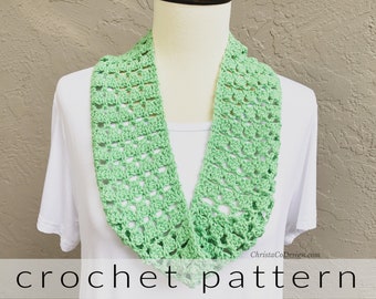 Crochet Pattern Trina Cowl | Crochet Cowl Pattern | Women's Cowl | Lacy Cowl Crochet | Summer Cowl Pattern | Lacy Scarf Pattern | Lace Cowl