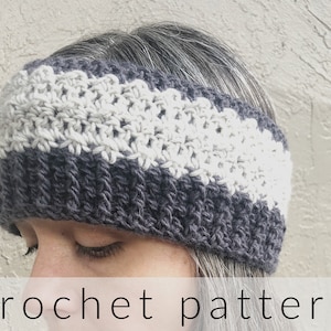 Crochet Ear Warmer Headband Pattern PDF - Intermediate - Worsted Yarn
