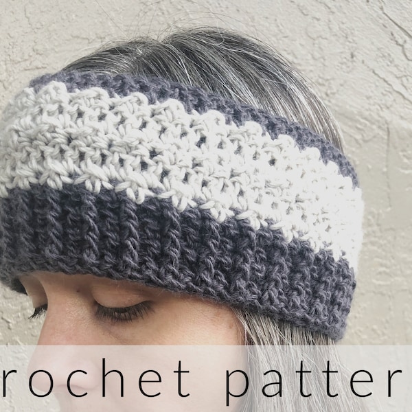 Crochet Pattern Ear Warmer | Verso Ear Warmer Crochet Pattern PDF | Crochet Headband Pattern Download | Women Mens Teens Child Toddler Baby