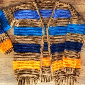 Crochet Pattern Bryce Canyon Striped Cardigan Kids Cardigan - Etsy