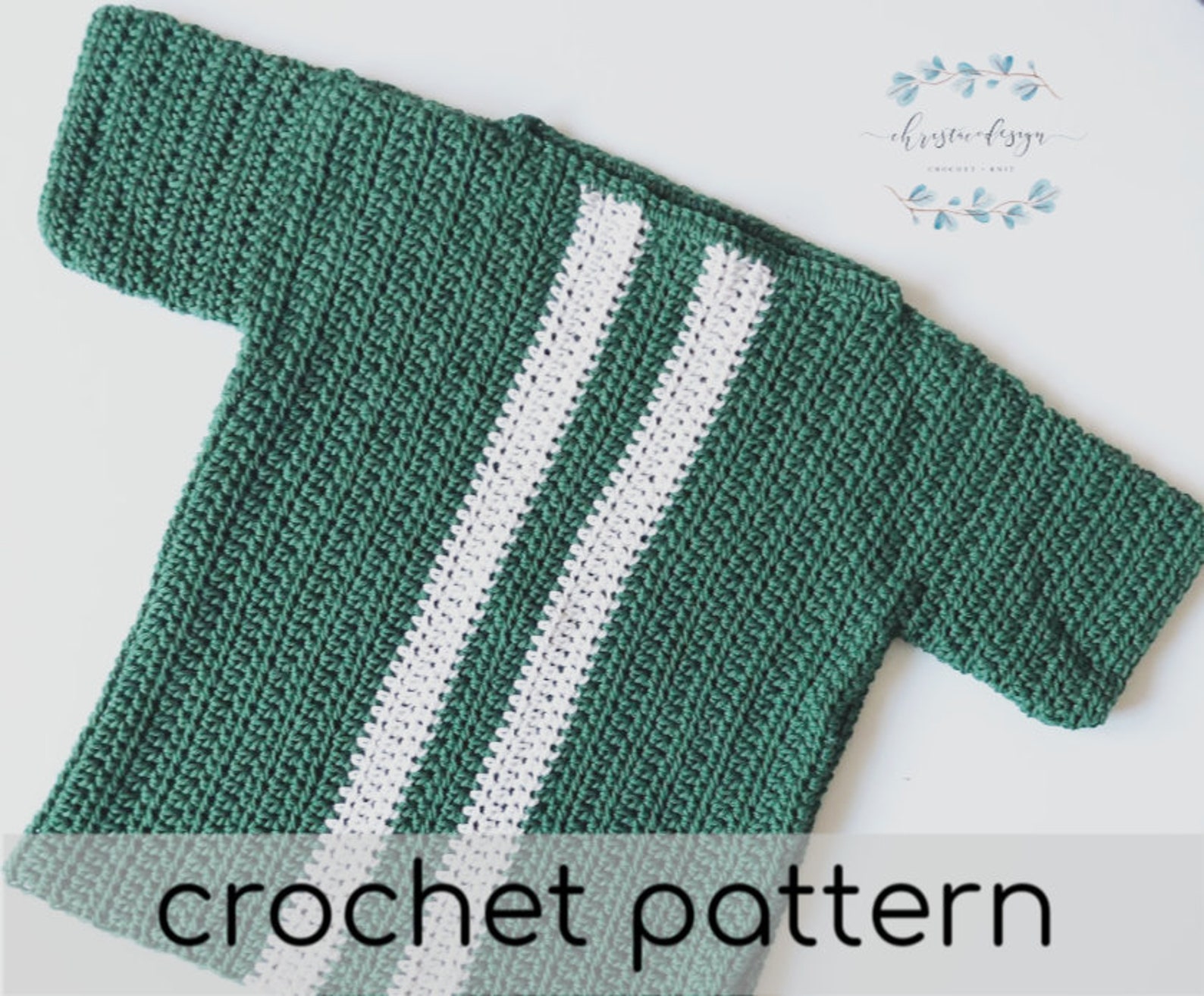 Racing Tee Crochet Shirt Pattern Boys Crochet T-Shirt | Etsy