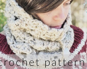 Crochet Pattern Arcone Cowl | Neck Warmer | Cowl Crochet Pattern | Chunky Cowl | Easy Crochet Cowl | Crochet Pattern Cowl Chunky Yarn | Cowl