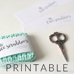 Printable Labels Face Scrubby | Scrubby Label Printable PDF | Face Scrubbies Label | Printable Crochet Scrubby pdf Download | Printable DIY