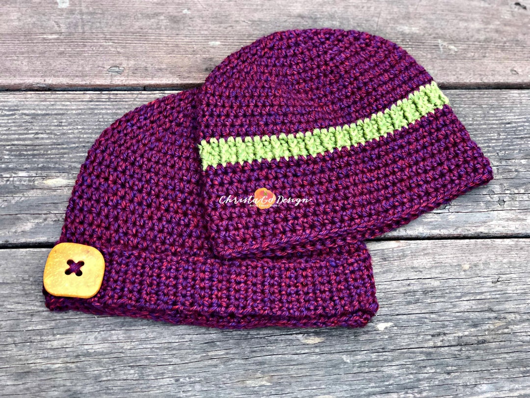 Crochet Pattern Embellished Basic Beanie Chemo Cap Women's Hat Easy