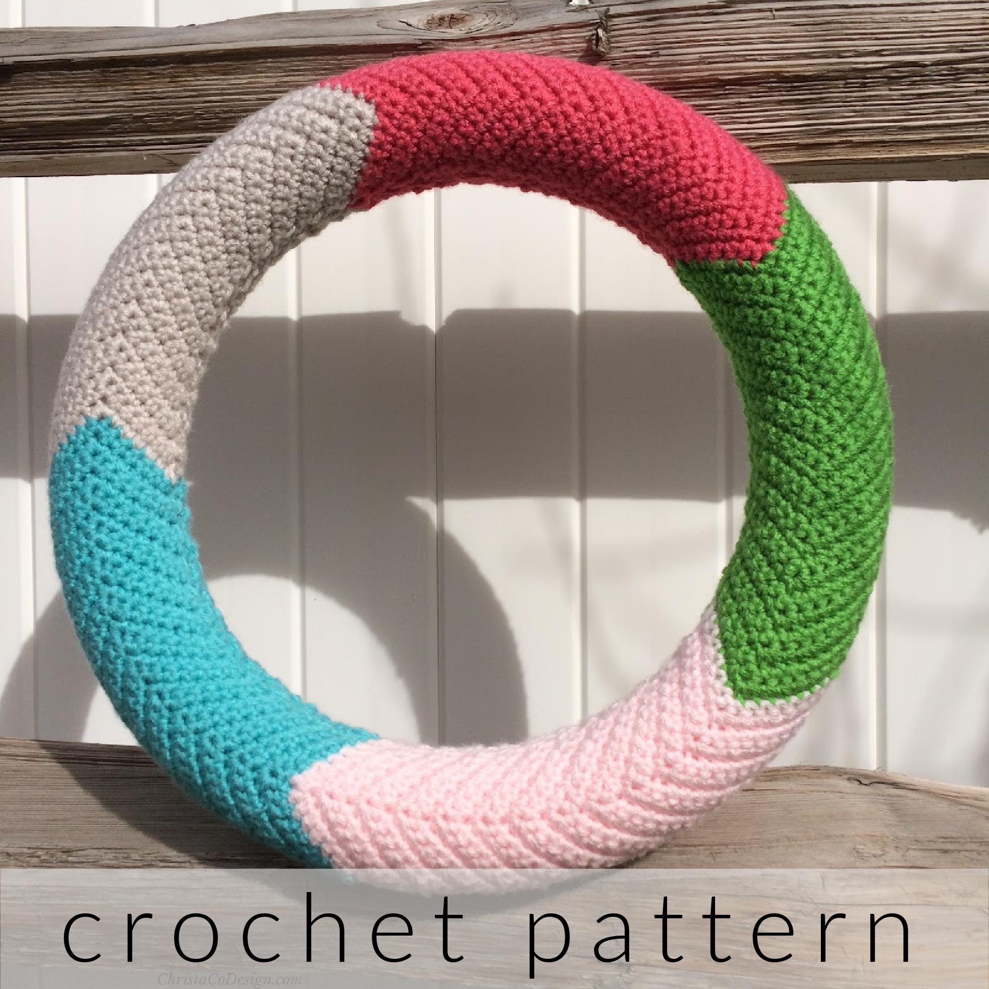 40 Paid and Free Crochet Chevron Patterns To Try Today 10 Chevron Wreath Pattern Easy Aran Yarn