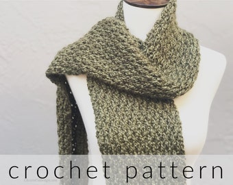 Crochet Pattern Matteo Scarf | Mens Scarf Crochet Pattern | Textured Crochet Scarf | Long Crochet Scarf | Womens Scarf Pattern Crochet