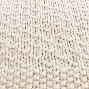Super Bulky Knit Blanket Pattern, Textured Throw, Baby to CAL King, Easy PDF image 3