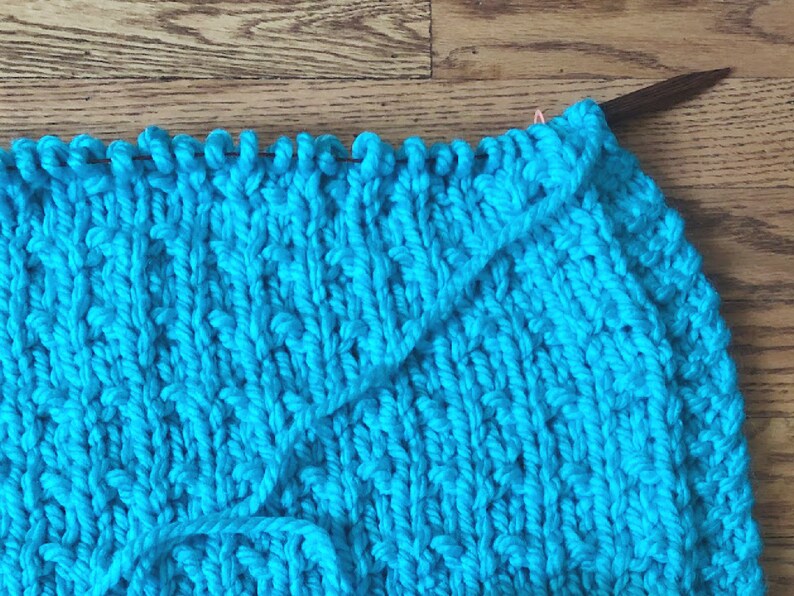Knitting Pattern Easy Chunky Knit Blanket the Nocca Blanket | Etsy