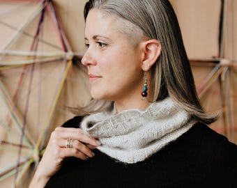Luna Cowl Knitting Pattern DK Yarn Textured Seamless PDF