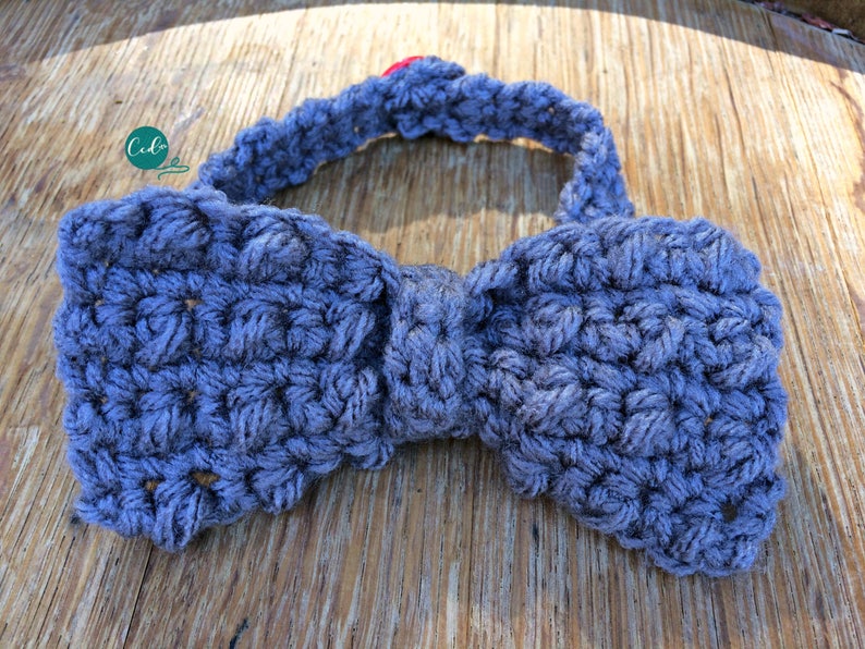 Crochet Pattern Bow Tie Baby Bow Tie Big Kid Bow Tie Easter Sunday Best Dressed Boy's Bow Tie Wedding Attire Baby Gift image 1