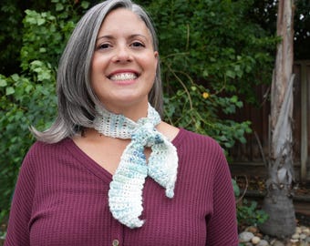 Crochet Neck Scarf Pattern with Video Tutorial, Beginner Unisex Scarf, Easy Crochet Pattern