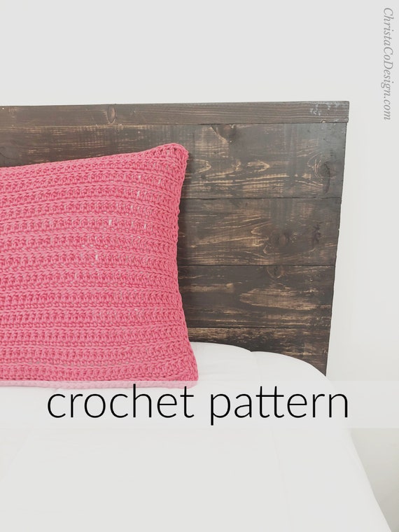Crochet envelope top pillow cover