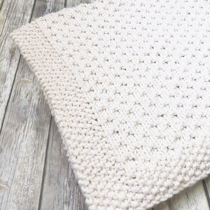 Super Bulky Knit Blanket Pattern, Textured Throw, Baby to CAL King, Easy PDF image 4