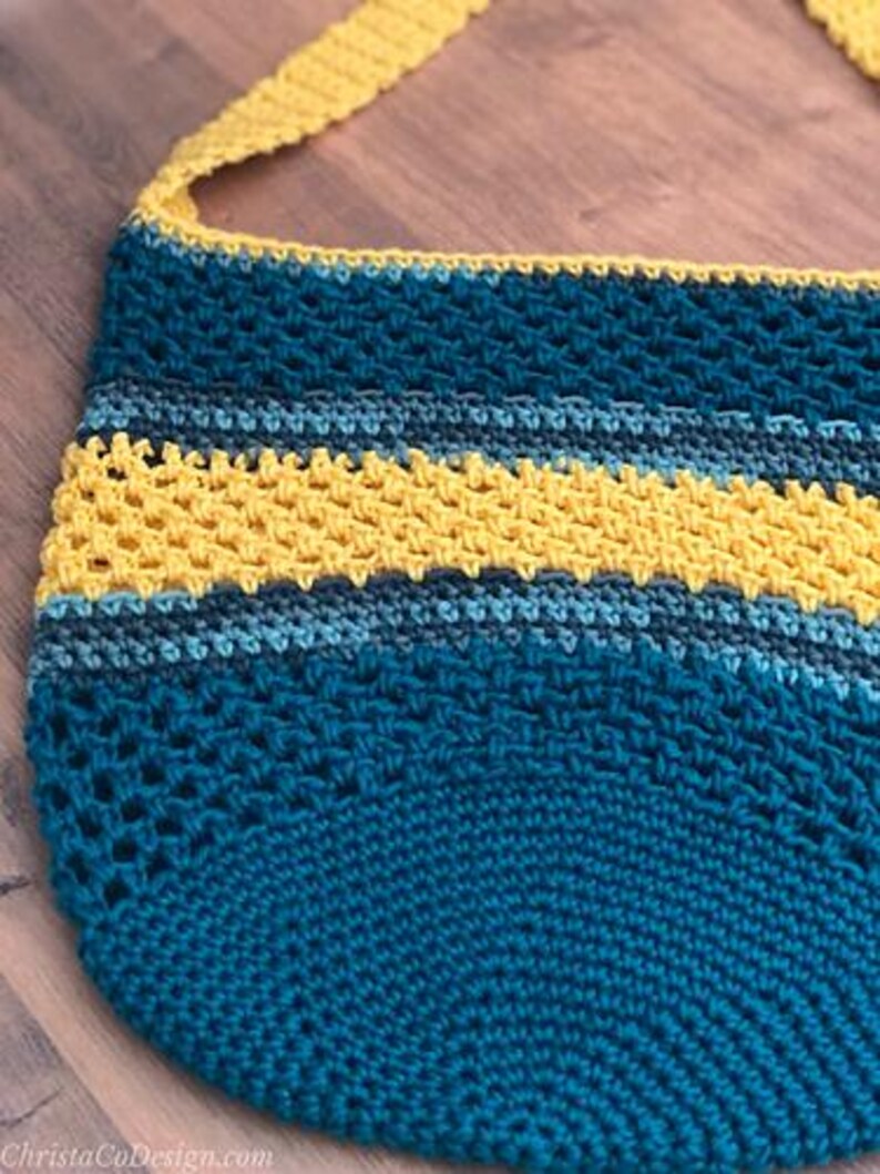 Crochet Coastal Sun Tote Pattern PDF - Easy Market Bag Purse Handbag ...