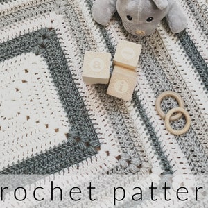 Easy Crochet Piemonte Blanket Pattern PDF - Aran Yarn - Granny Square - Photo