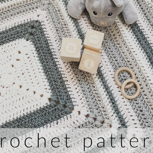 Crochet Pattern Piemonte Blanket Pdf Download | Crochet Puff Stitch Blanket | Baby Blanket | Granny Square | Easy Throw Blanket | Afghan