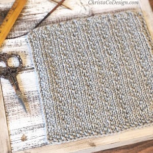 Easy Pattern Ribby Square Aran/worsted Yarn Afghan Block - Pattern PDF