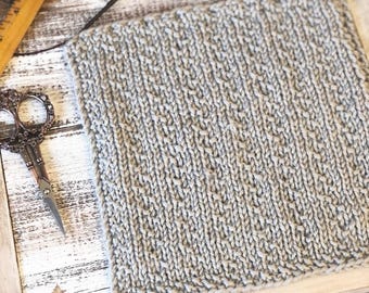 Easy Pattern Ribby Square Aran/worsted Yarn Afghan Block - Pattern PDF