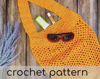 Crochet Pattern | La Via Bag | Market Tote | Mesh Bag | Market Bag | Crochet Tote Bag | Beach Bag | Day Bag | Purse