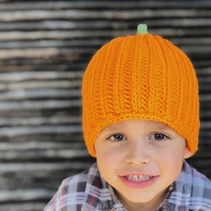 Crochet Pumpkin Hat Pattern Toddler Hat Baby Hat October Fall Beanie image 7