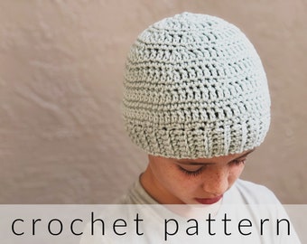 Crochet Pattern Lontano Beanie | Crochet Hat Pattern | Beanie Pattern Crochet | Slouch Hat | Crochet Toque | Baby Hat | Toddler Hat | Unisex