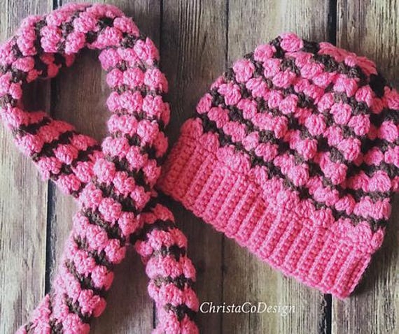 38 Matching Crochet Pattern Sets for Your Next Project 8 Crochet Hat & Scarf Set
