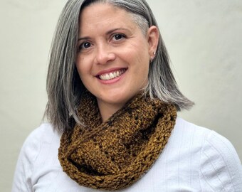 Bulky Yarn Pattern Rina Cowl Easy Lace Design PDF