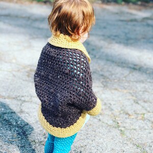 Crochet Pattern Toddler Shrug Bobble Cocoon Shrug Pattern Teen Shrug Pattern Easy Cocoon Shrug image 2