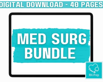 MedSurg Nurse's Bundle,  Comprehensive MedSurg Study Guide, Nursing Study Guide, Digital Download, MedSurg Cheat Sheet, Nclex