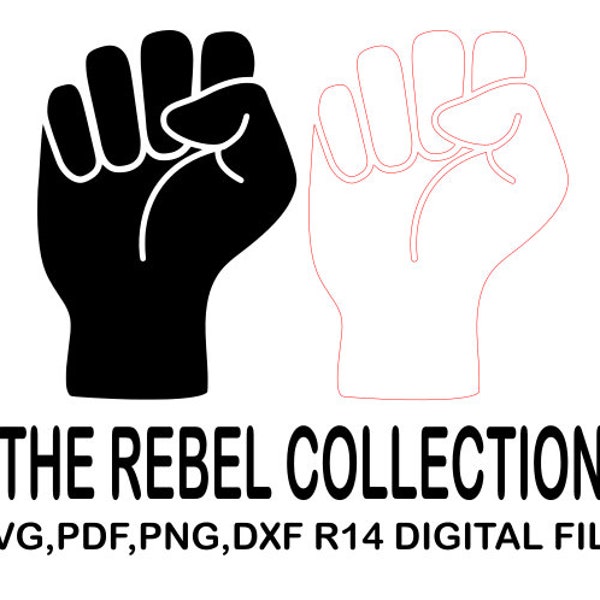 Digital download SVG file Rebel collection Power Fist 2 symbol crafts artwork student northern soul black lives matter