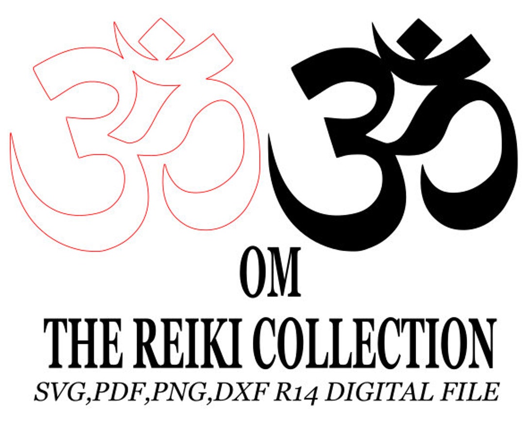 Om Reiki Symbol Digital Download Svgpdfpng Dxf R14 Files - Etsy