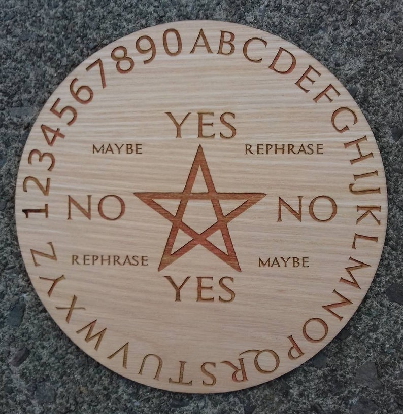 Laser Engraved and Cut Dowsing Board Pendulum Board Divination Etsy UK