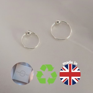 Top Quality Sterling Silver Nose Ring: Seamless Nose Ring Hoop - Highest Quality Pure Silver with Ball Detail