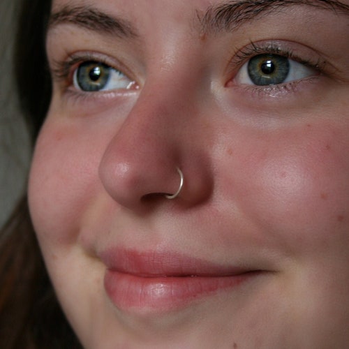 Implant Grade Titanium D Shape Flat End Nose Ring Etsy UK