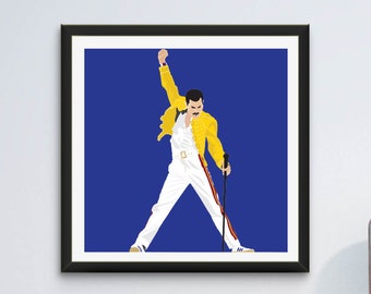 Freddie Mercury Queen Pop Art Print Digital Download