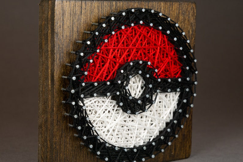 Pokemon Pokeball String Art Etsy