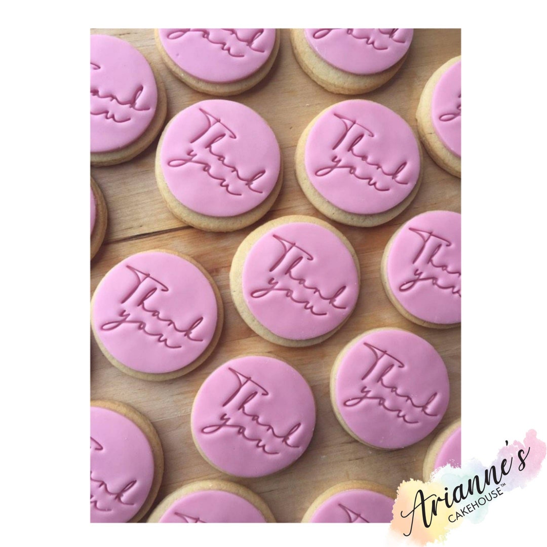 Thank You Biscuits Set of 12 Vanilla Bean Shortbread Biscuits. Etsy