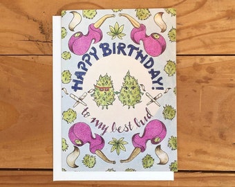 Happy Birthday Card to Best Bud