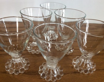 Anchor Hocking Boopie Glasses, Vintage Liquor Cocktail Glasses, Drinkware Set Of 6