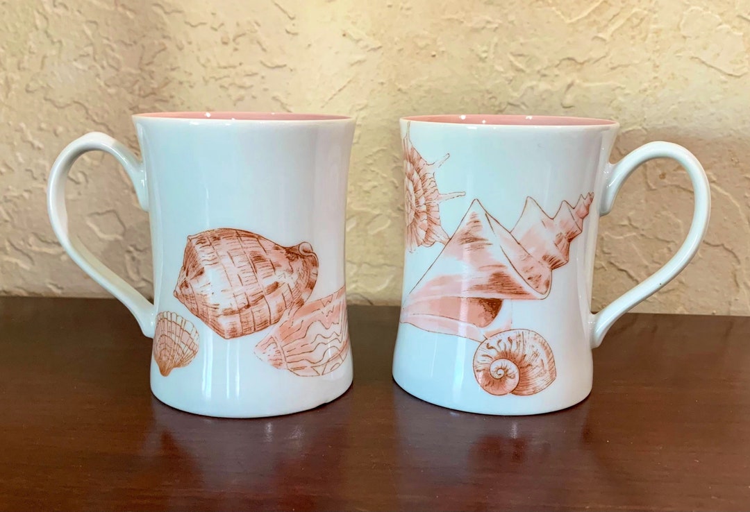 Fitz and Floyd Coffee Mugs Coquille Seashell Dinnerware Etsy